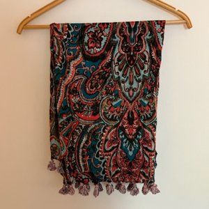 Talbots Multicolored Paisley Scarf  100% Viscose
